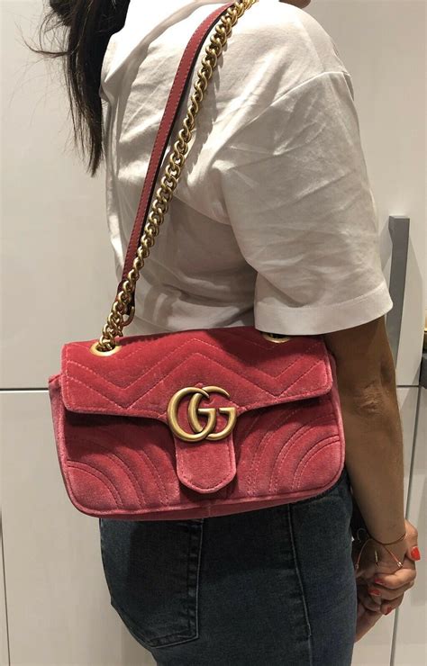 pink gucci bag velvet|gucci velvet bag price.